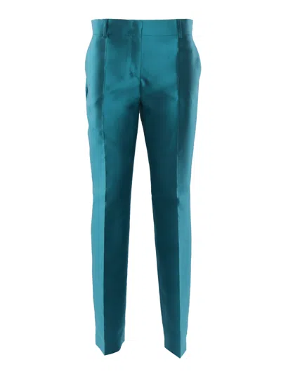 Alberta Ferretti Turquoise Trousers In Multi