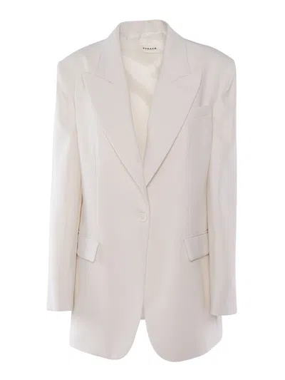 P.a.r.o.s.h Cream Colored Blazer In White