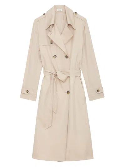 Zadig & Voltaire La Parisienne Trench Coat In Scout