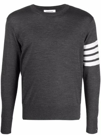 Thom Browne Crew Neck Sweater In Grey