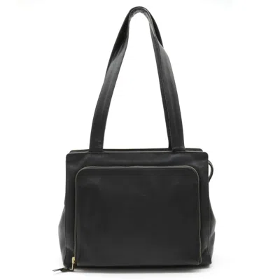 Pre-owned Chanel Cc Totebag Black Leather Shoulder Bag ()