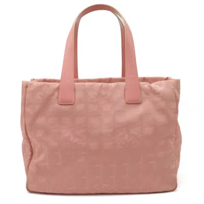 Pre-owned Chanel Travel Line Pink Synthetic Tote Bag ()