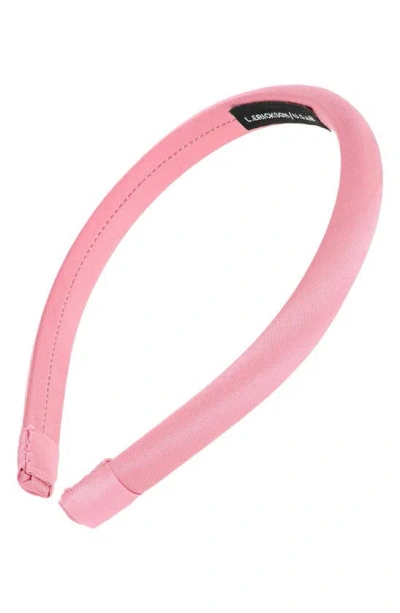 L. Erickson Slim Padded Headband In Pink Wax