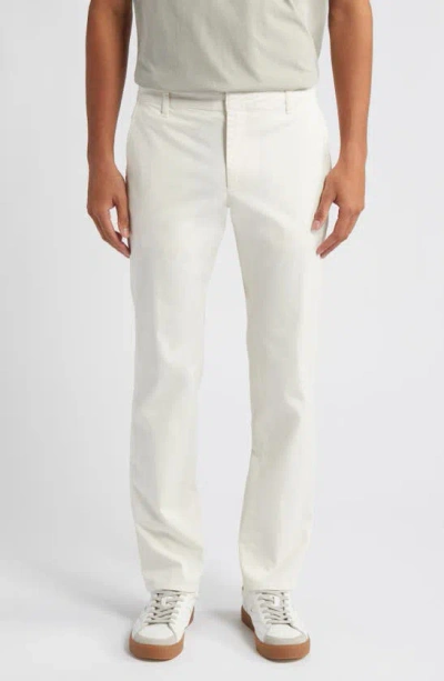 Frame Slim Fit Stretch Cotton Chinos In White Canvas