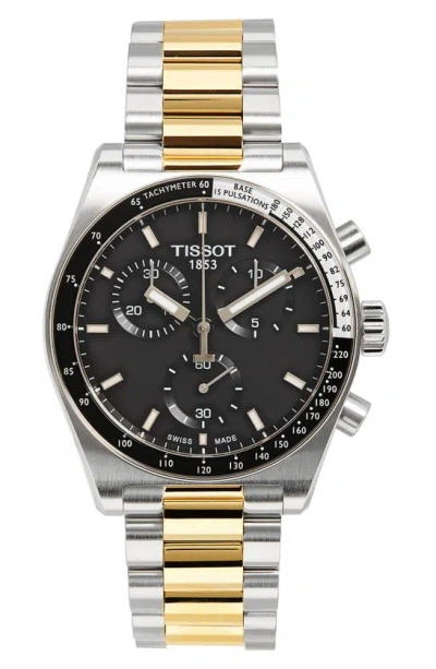 Tissot Pr516 Bracelet Chronograph Watch, 40mm In Black/two-tone
