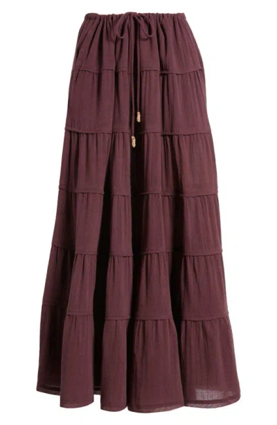 Free People Simply Smitten Maxi Skirt In Chocolate