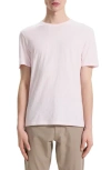 Theory Essential Tee In Cosmos Slub Cotton In Pale Pink