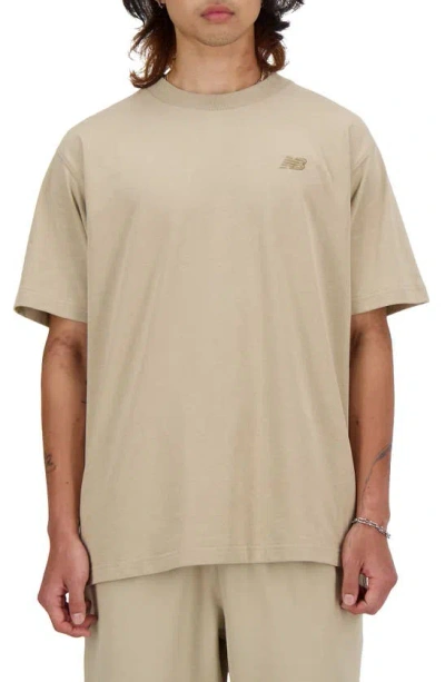 New Balance Men's Athletics Cotton T-shirt In Stoneware
