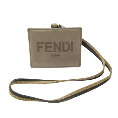 Fendi Grey Leather Wallet  ()