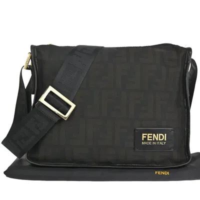 Fendi Zucca Brown Canvas Shoulder Bag ()