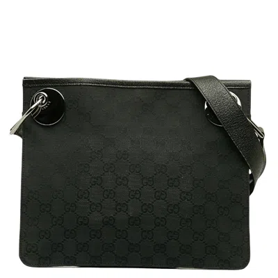 Gucci Gg Canvas Black Canvas Shoulder Bag ()