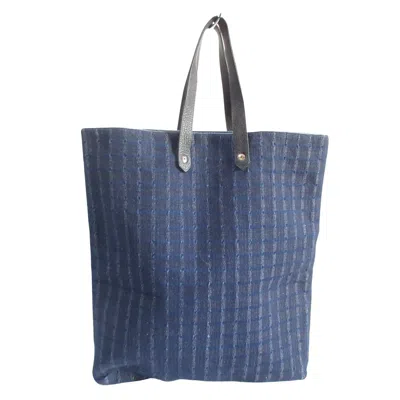 Hermes Hermès Ahmedabad Navy Cotton Tote Bag ()