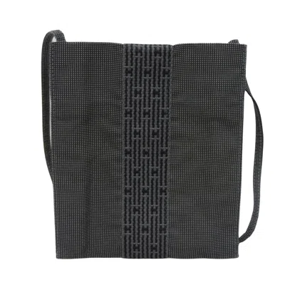 Hermes Hermès Herline Grey Synthetic Clutch Bag () In Black