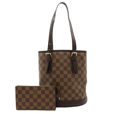 Pre-owned Louis Vuitton Bucket Brown Canvas Shoulder Bag ()