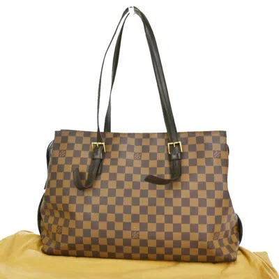 Pre-owned Louis Vuitton Chelsea Brown Canvas Shoulder Bag ()