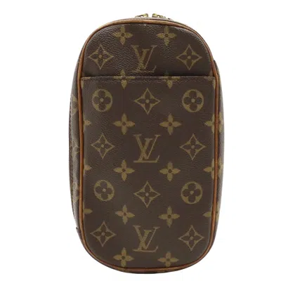 Pre-owned Louis Vuitton Gange Brown Canvas Clutch Bag ()