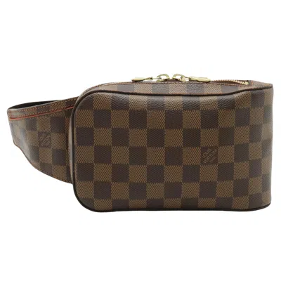 Pre-owned Louis Vuitton Geronimo Brown Canvas Shoulder Bag ()