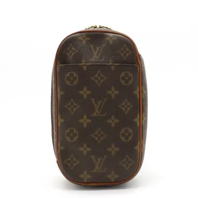 Pre-owned Louis Vuitton Gange Brown Canvas Clutch Bag ()