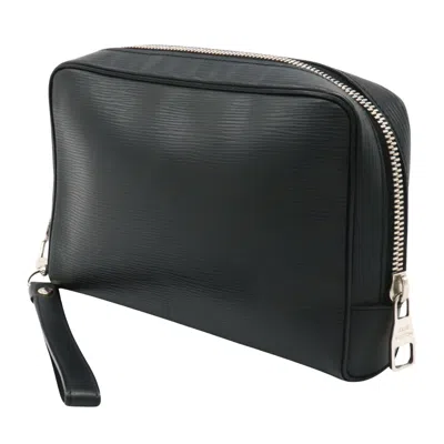 Pre-owned Louis Vuitton Hoche Black Leather Clutch Bag ()