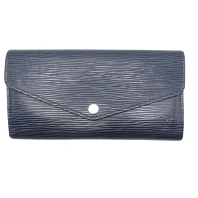 Pre-owned Louis Vuitton Navy Leather Wallet  ()