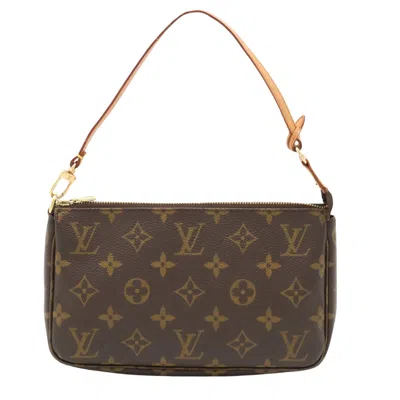 Pre-owned Louis Vuitton Pochette Accessoire Brown Canvas Shoulder Bag ()
