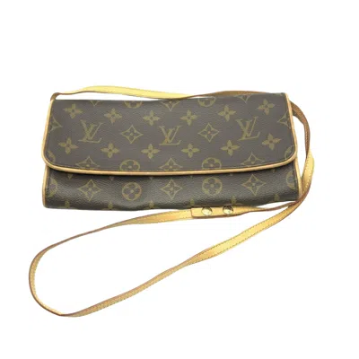 Pre-owned Louis Vuitton Twin Brown Canvas Clutch Bag ()