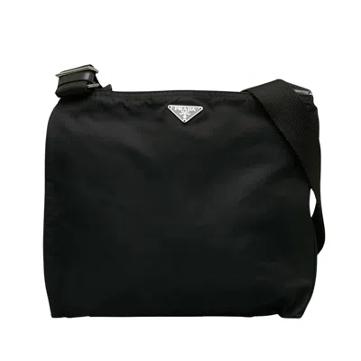 Prada Tessuto Black Synthetic Shoulder Bag () In Pattern