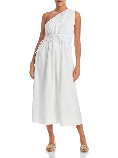 Faithfull The Brand La Ora Womens Cotton Mid-calf Midi Dress In White