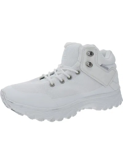 Avalanche Mantel Womens Faux Leather Outdoor Hiking Boots In White