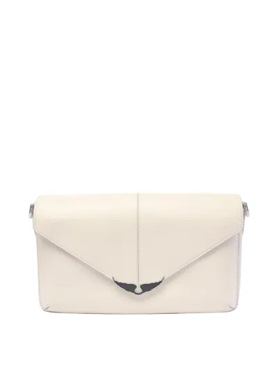 Zadig & Voltaire Borderline Daily Grained Clutch Bag In White