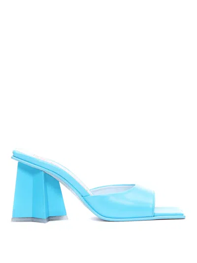 Chiara Ferragni Square-toe Block-heel Sandals In Blue