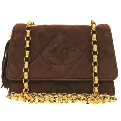 Pre-owned Chanel Suede Shopper Bag () In Brown