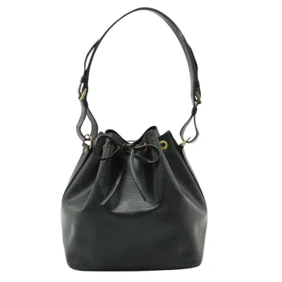 Pre-owned Louis Vuitton Petit Noé Leather Shoulder Bag () In Black