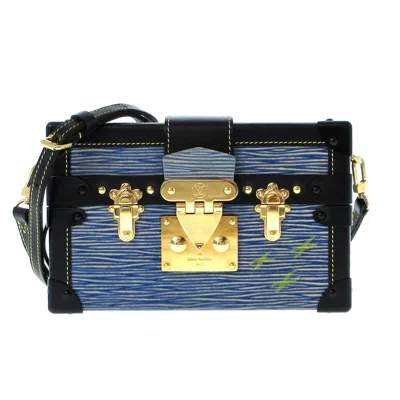 Pre-owned Louis Vuitton Petit Malle Leather Shoulder Bag () In Blue