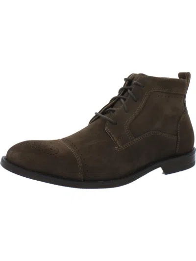 Stacy Adams Wexford Mens Cap Toe Brogue Chukka Boots In Brown