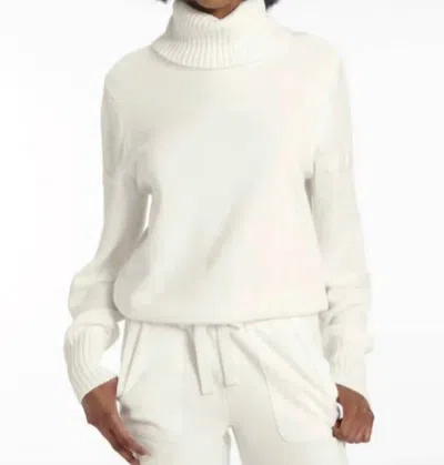 Splendid Fjord Cowl Neck Sweatshirt In Winter White