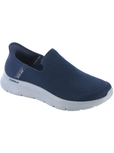 Skechers Go Walk Flex No Hands Mens S Textured Slip-on Sneakers In Blue