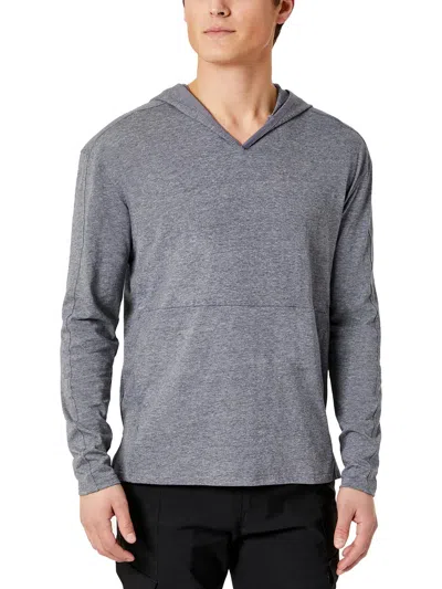 Kenneth Cole Knit T-shirt Hoodie In Grey