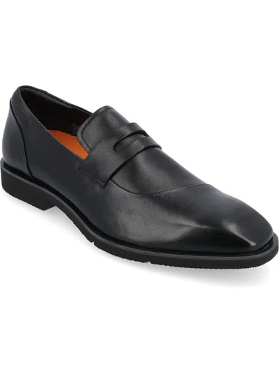 Thomas & Vine Men's Zenith Chisel Toe Penny Loafers Dress Shoes In Black