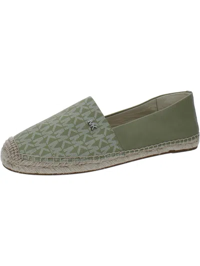 Michael Michael Kors Womens Leather Slip-on Loafers In Green