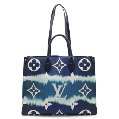 Pre-owned Louis Vuitton Onthego Canvas Shoulder Bag () In Blue