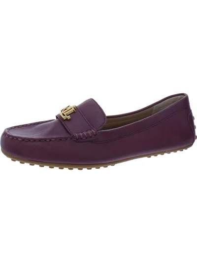 Lauren Ralph Lauren Womens Leather Slip-on Loafers In Purple