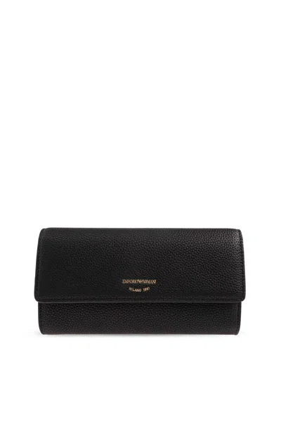 Emporio Armani Wallet With Logo In Black