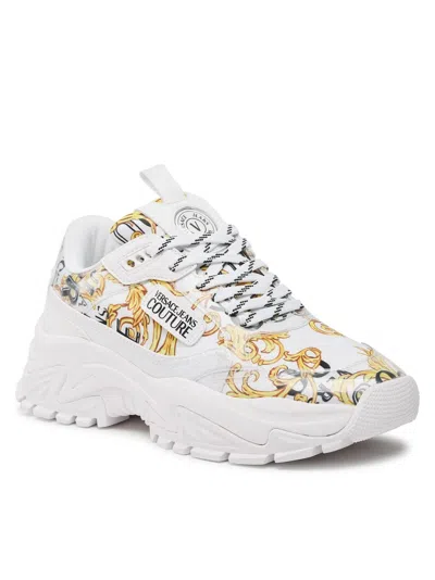 Versace Jeans Couture Hiker Logo Couture In White/gold