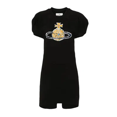 Vivienne Westwood Time Machine Football Crewneck Mini Dress In N401