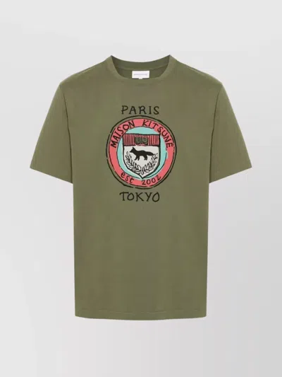 Maison Kitsuné Maison Kitsune City Coins T Shirt Green