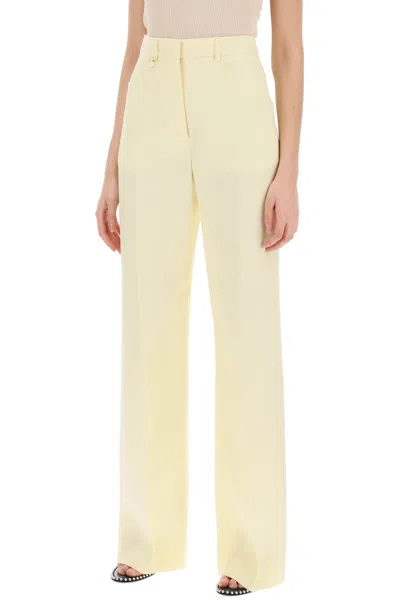 Jacquemus Le Trouseralon Sauge Flared Trousers In Yellow