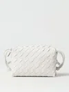 Bottega Veneta Intrecciato Strapped Mini Crossbody Bag In White