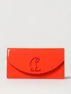 Christian Louboutin Loubi Clutch In Patent Leather In Tangerine