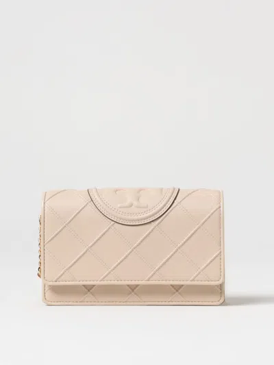 Tory Burch Fleming Wallet In Beige